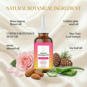KPEBN Cyperus Rotundus Oil drop illustrating quick-absorb, non-greasy feel.