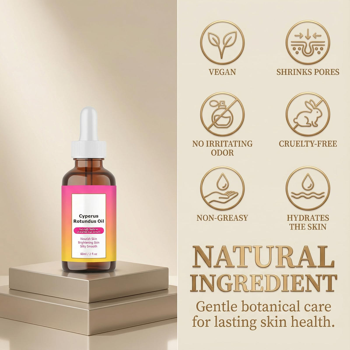 KPEBN Cyperus Rotundus Oil applied full body for versatile care.