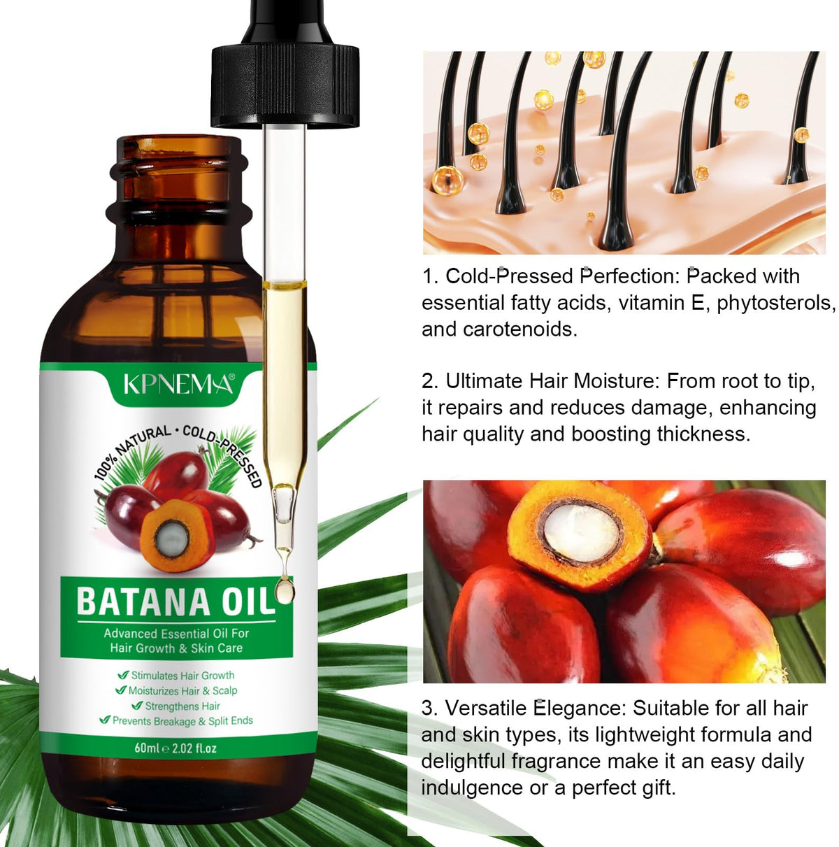 KPNEMA Batana oil skin moisturizing, deeply hydrates and smooths dry areas