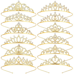 KQYSLXG crystal crown headband, elegant rhinestones for weddings.