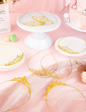 KQYSLXG crystal crown headband, adds subtle sparkle to daily outfits.