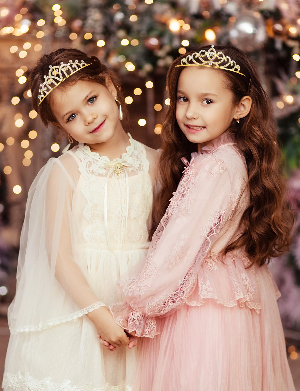 KQYSLXG sturdy metal crown headband, secure wear for festivities.