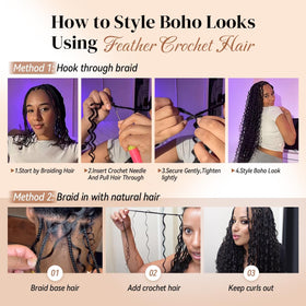 KRALER deep-wave crochet hair extensions 16in offering bouncy texture and versatility