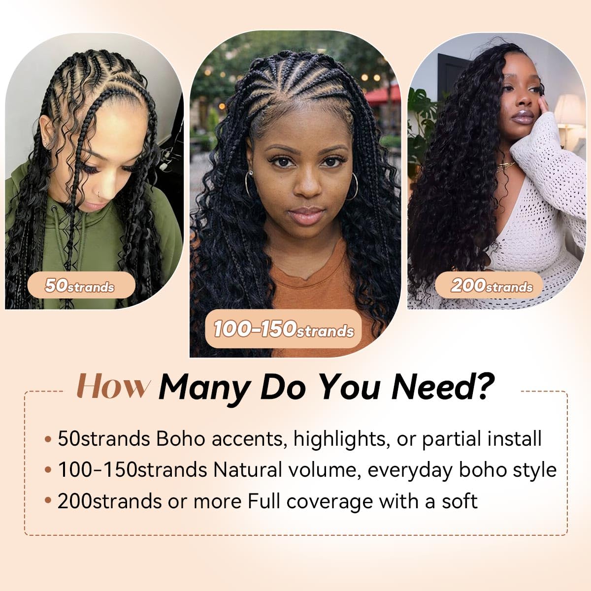 KRALER deep-wave crochet hair extensions 18in providing soft volume and minimal tangling