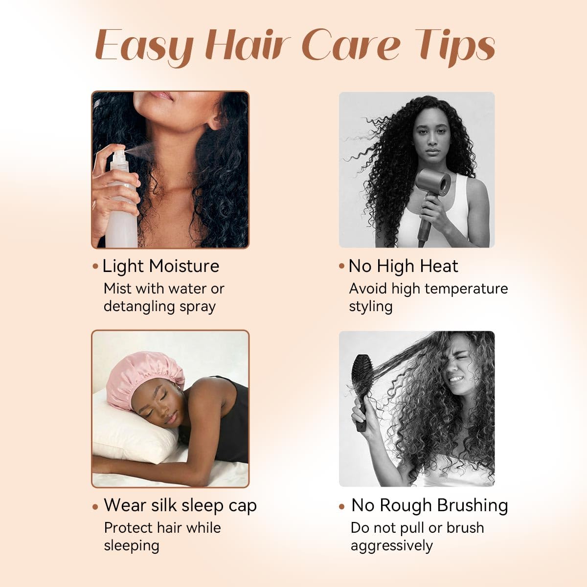 KRALER deep-wave crochet hair extensions 20in delivering dramatic length and easy upkeep