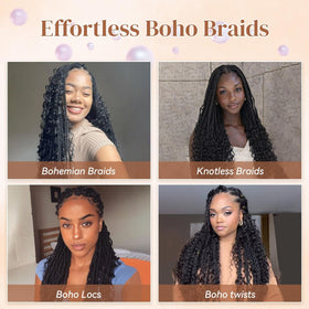 KRALER feather crochet extensions ombre brown 20in for long-lasting fullness and easy styling