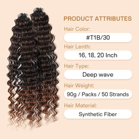KRALER pre-separated crochet hair extensions color 4 18in for beginner-friendly setup