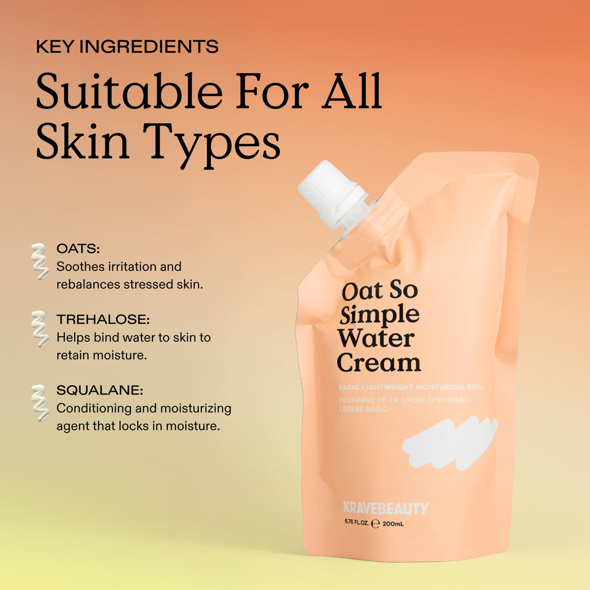 Application scene showing KraveBeauty water cream forming a smooth layer beneath makeup.