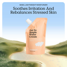 KraveBeauty Oat So Simple bottle highlights Oat Extract, Trehalose, and Squalane for calm skin.