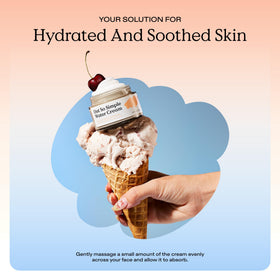 Sensitive skin portrait with dewy finish from KraveBeauty Oat So Simple water cream.