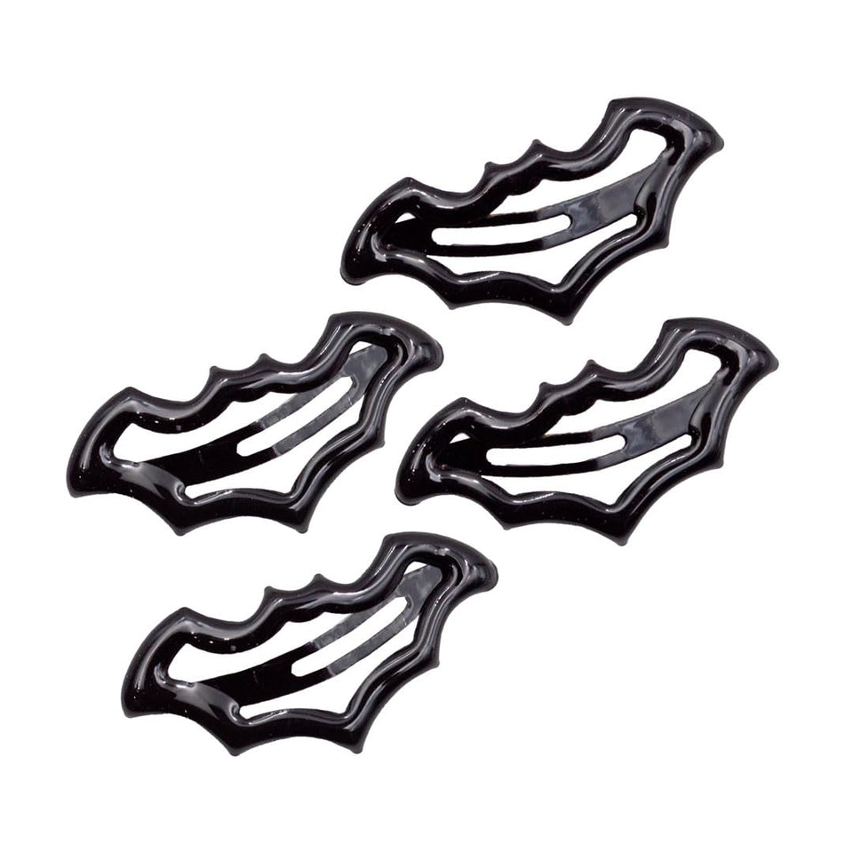 Kreepsville 666 Bat Snap Clip in black with glitter finish for spooky everyday style.