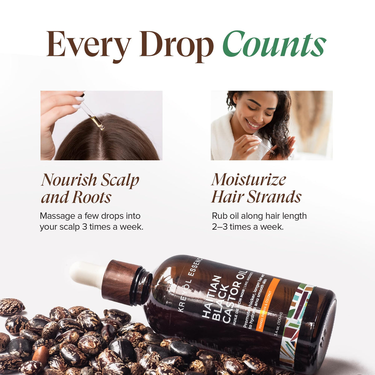Kreyol Essence Mango Oil highlights antioxidant moisture for healthier hair.