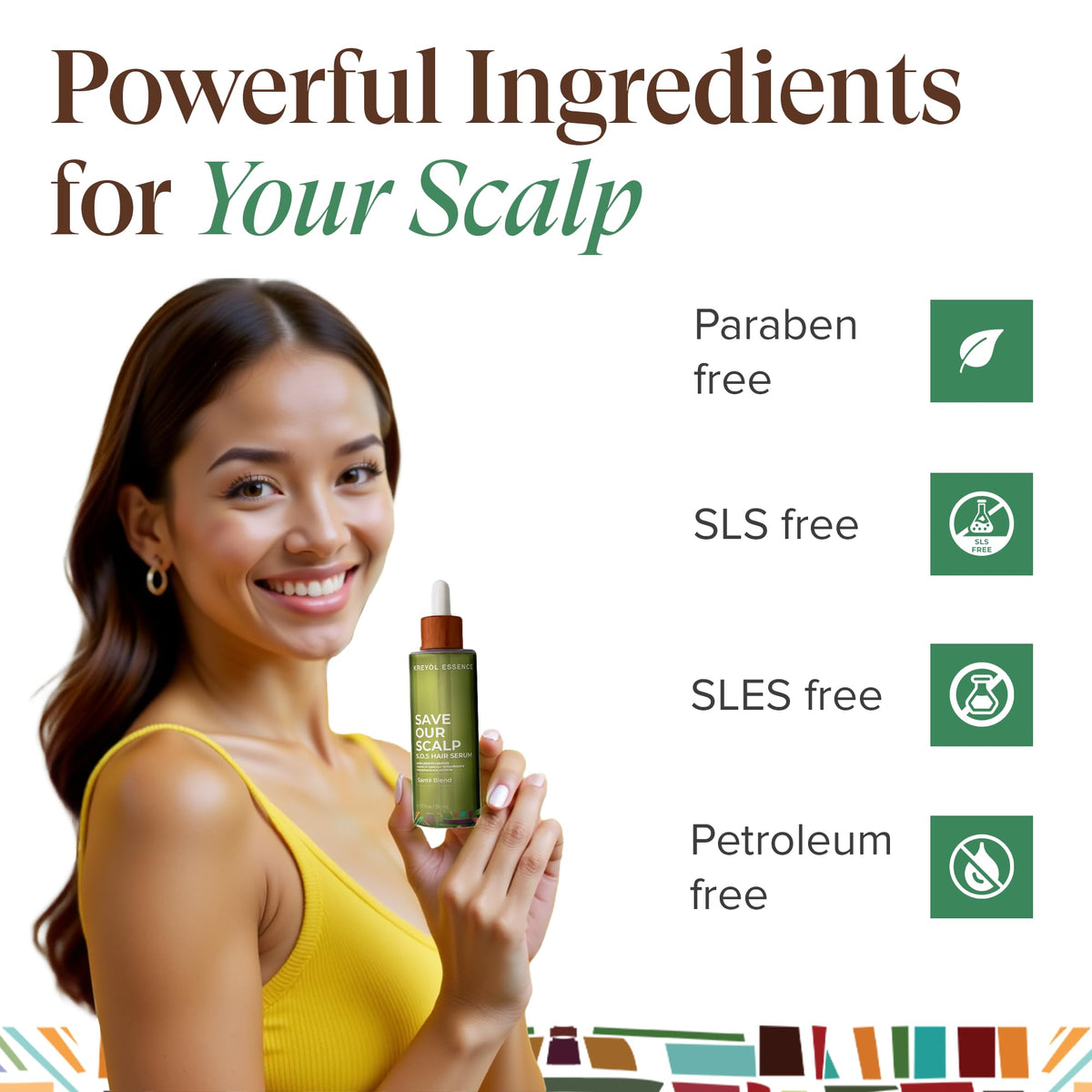 KREYÒL ESSENCE S.O.S Serum packaging highlights 1.7 oz size.