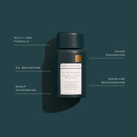 Pour-ready Kristin Ess Milk Oil shows even application and shine