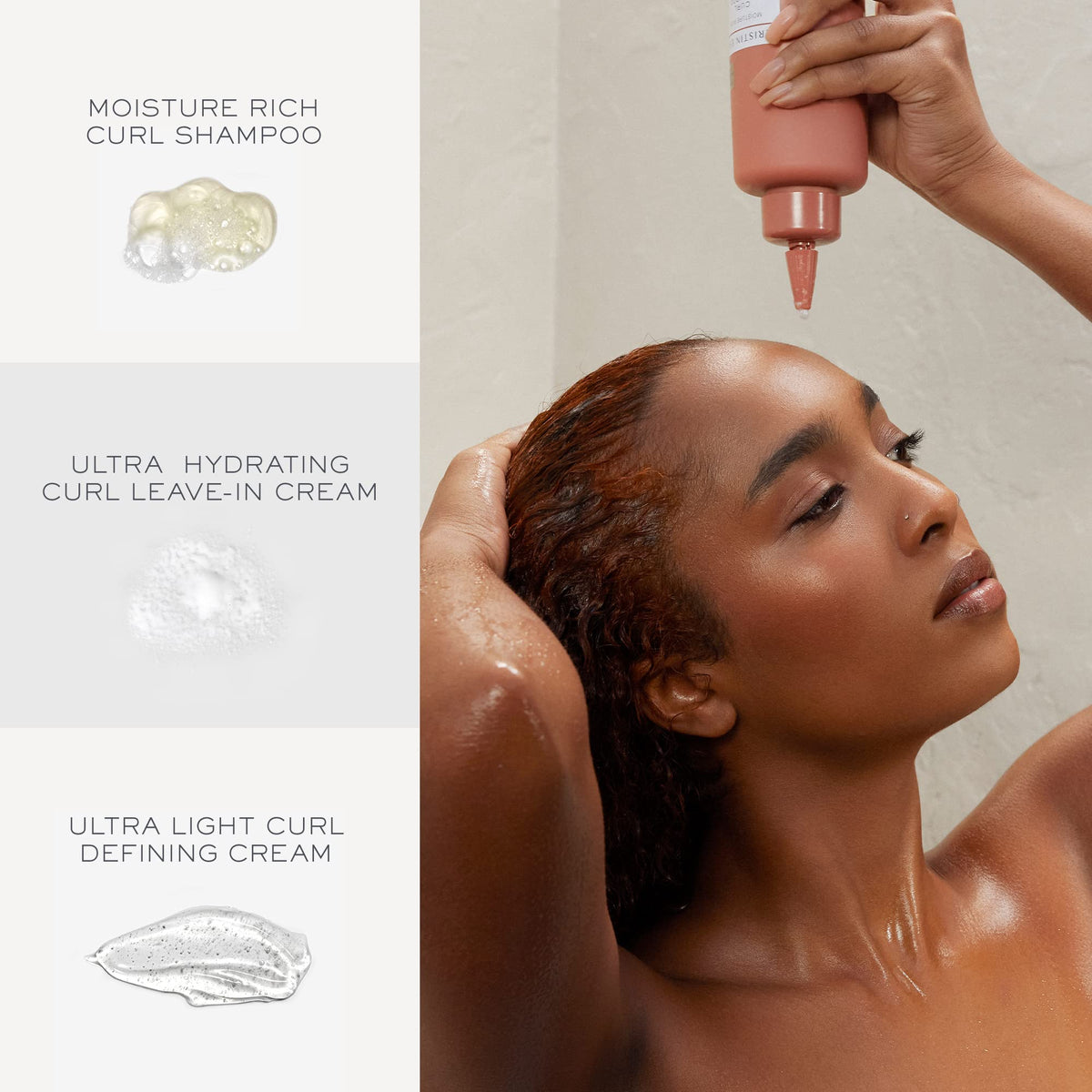 Kristin Ess Bouncy Curls Curl Cream close-up showing smooth texture and shine.