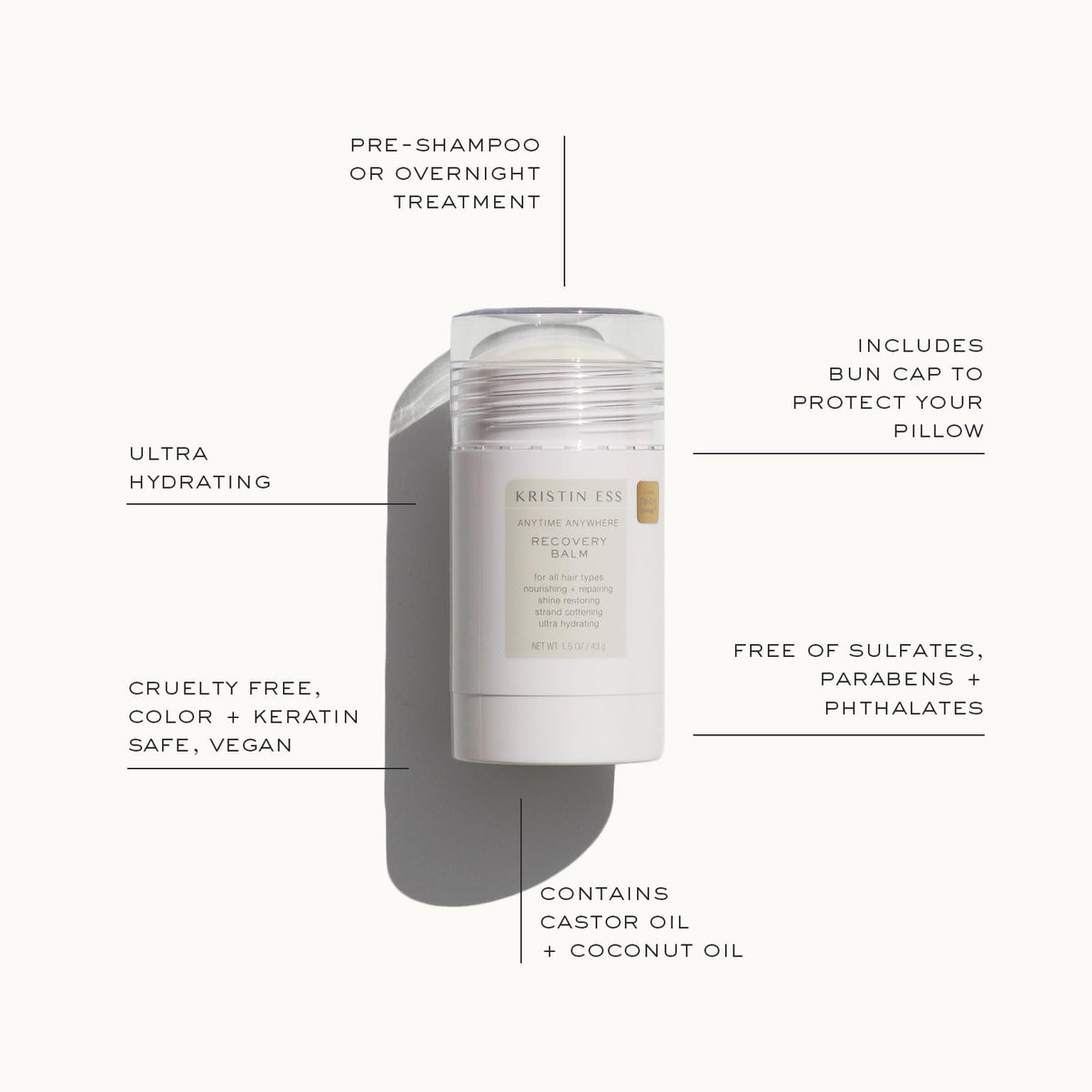 Edge control effect with Kristin Ess Balm for neat edges.
