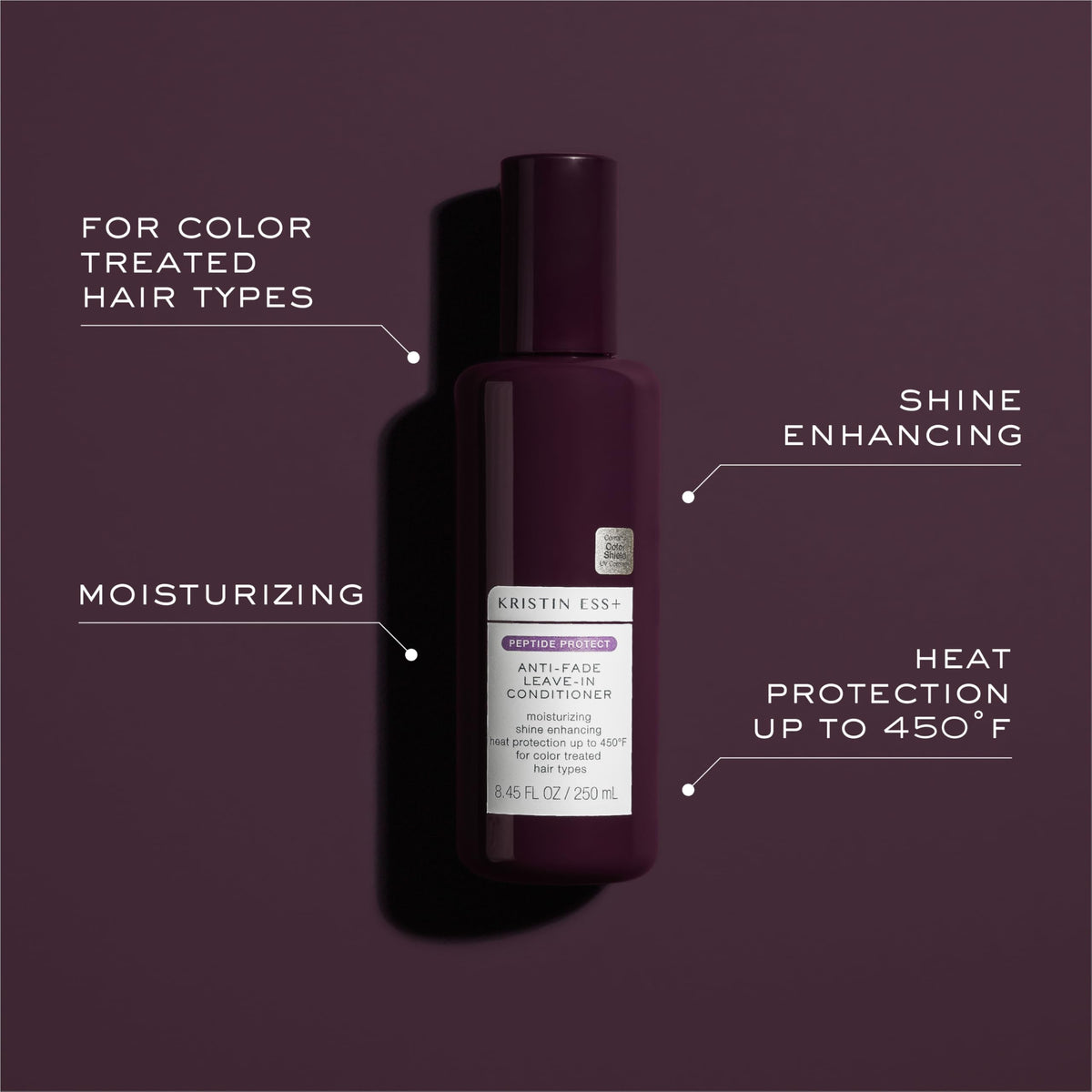 Kristin Ess heat protectant spray reduces frizz and shields styling heat