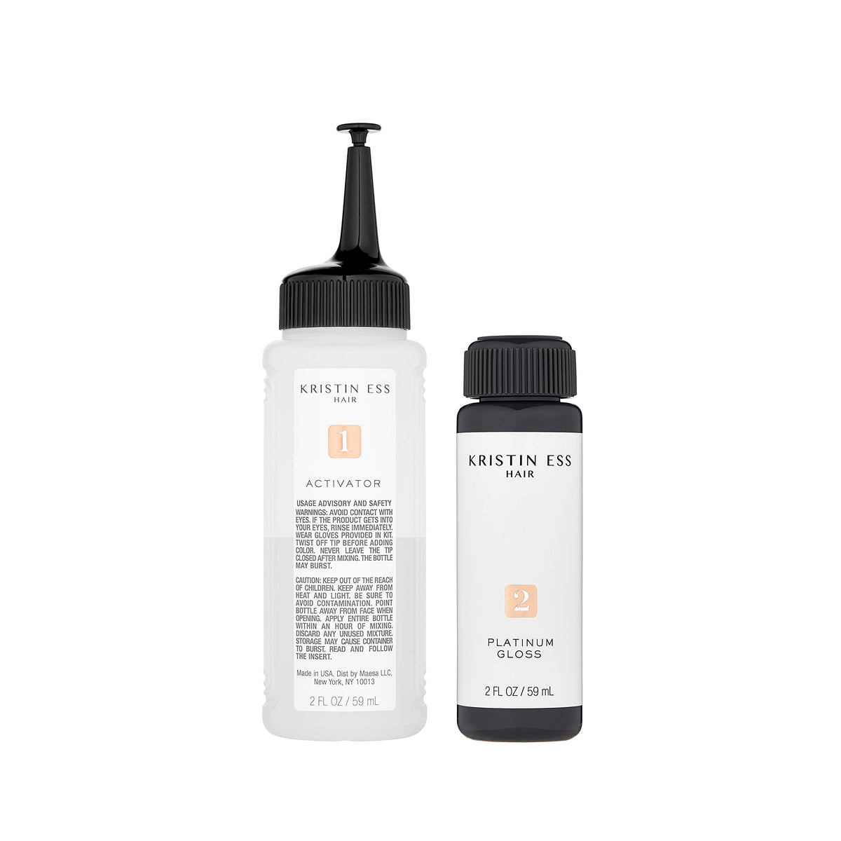 Kristin Ess The One Signature Hair Gloss Platinum silicone free formula suitable for all hair types.