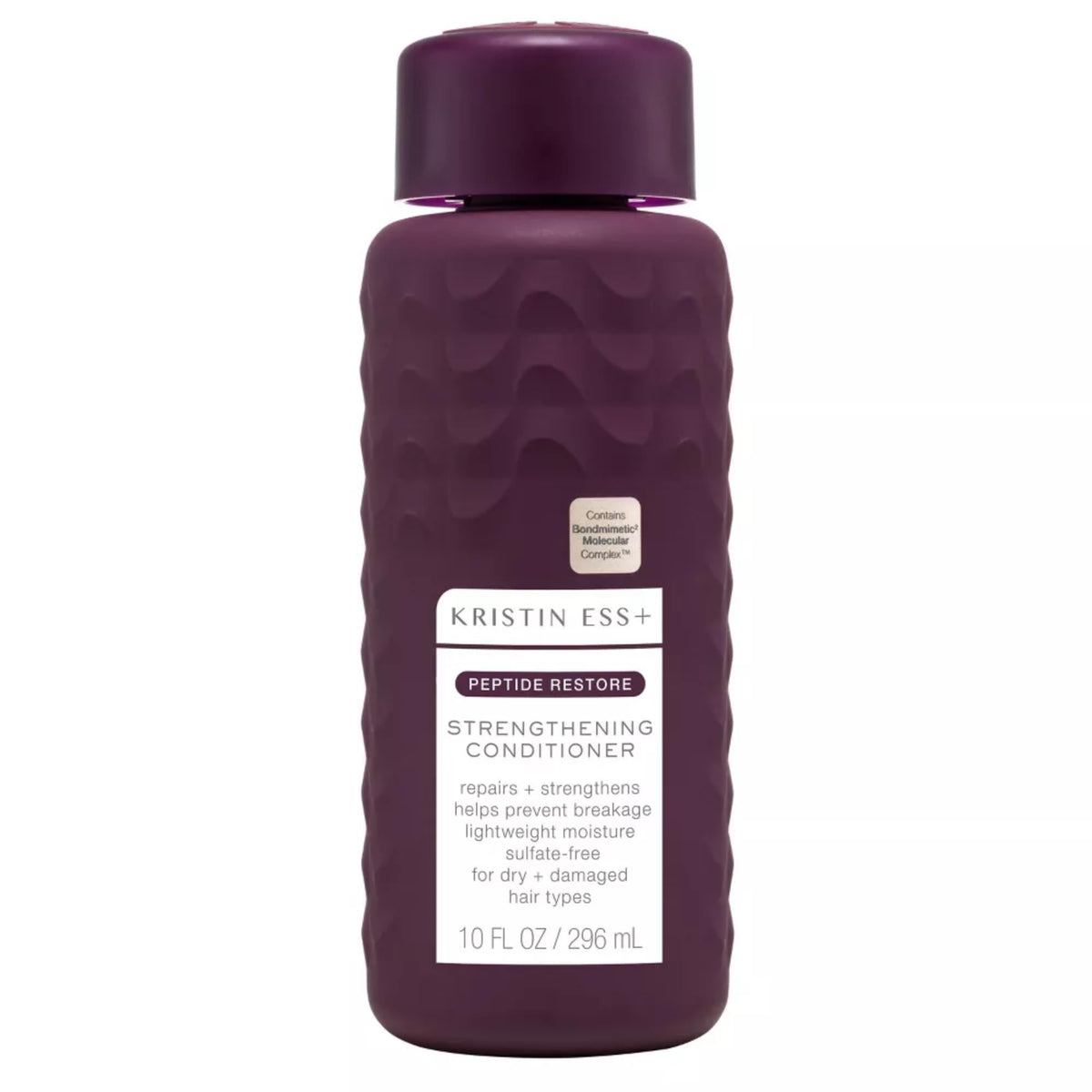 Kristin Ess+ anti-fade conditioner bottle promotes lasting color and silky, manageable hair.