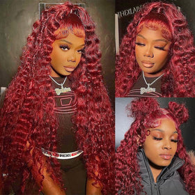 KRKRYQ lace wig supports middle or side part for easy styling