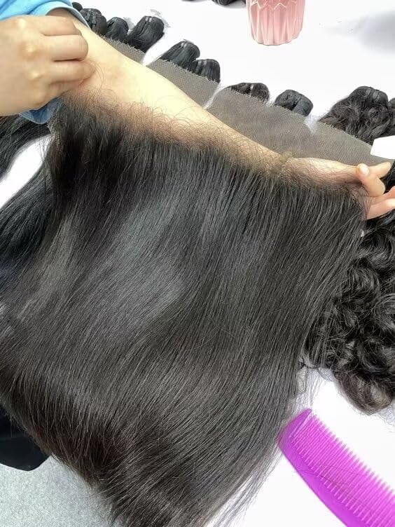 KRN 12A Brazilian virgin hair with soft, healthy strands.