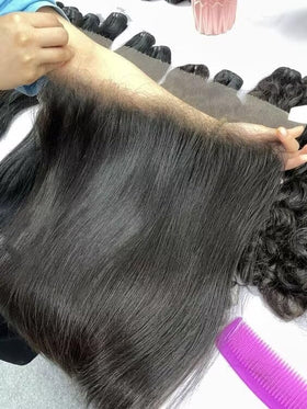 KRN 12A Brazilian virgin hair with soft, healthy strands.