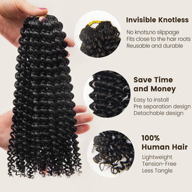 KRN Feather Crochet Hair deep curly texture blends for voluminous styles