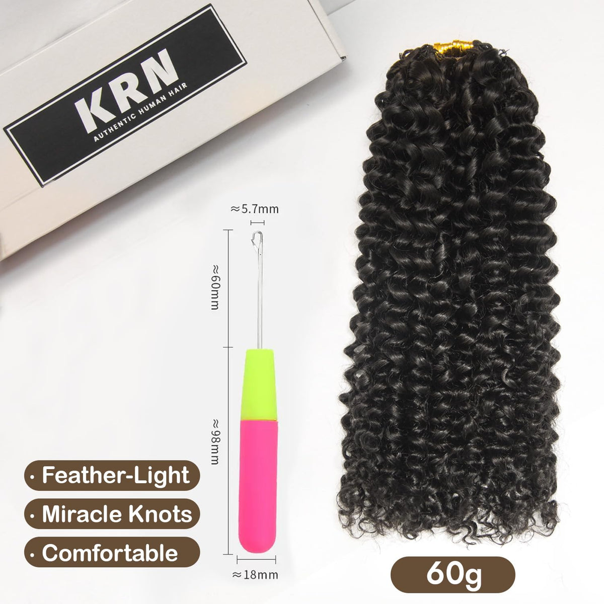 KRN Feather Crochet Hair natural blend creates realistic daily looks