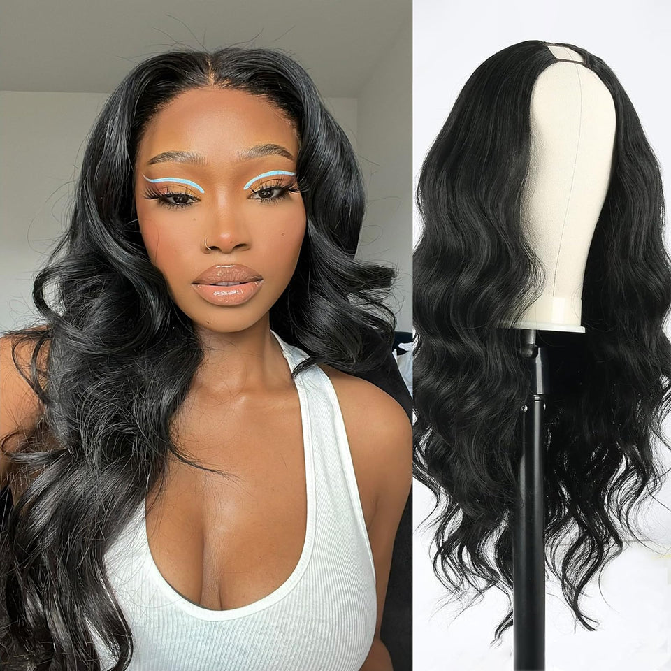KRSI Black V Part wig packaging for easy storage and quick wear