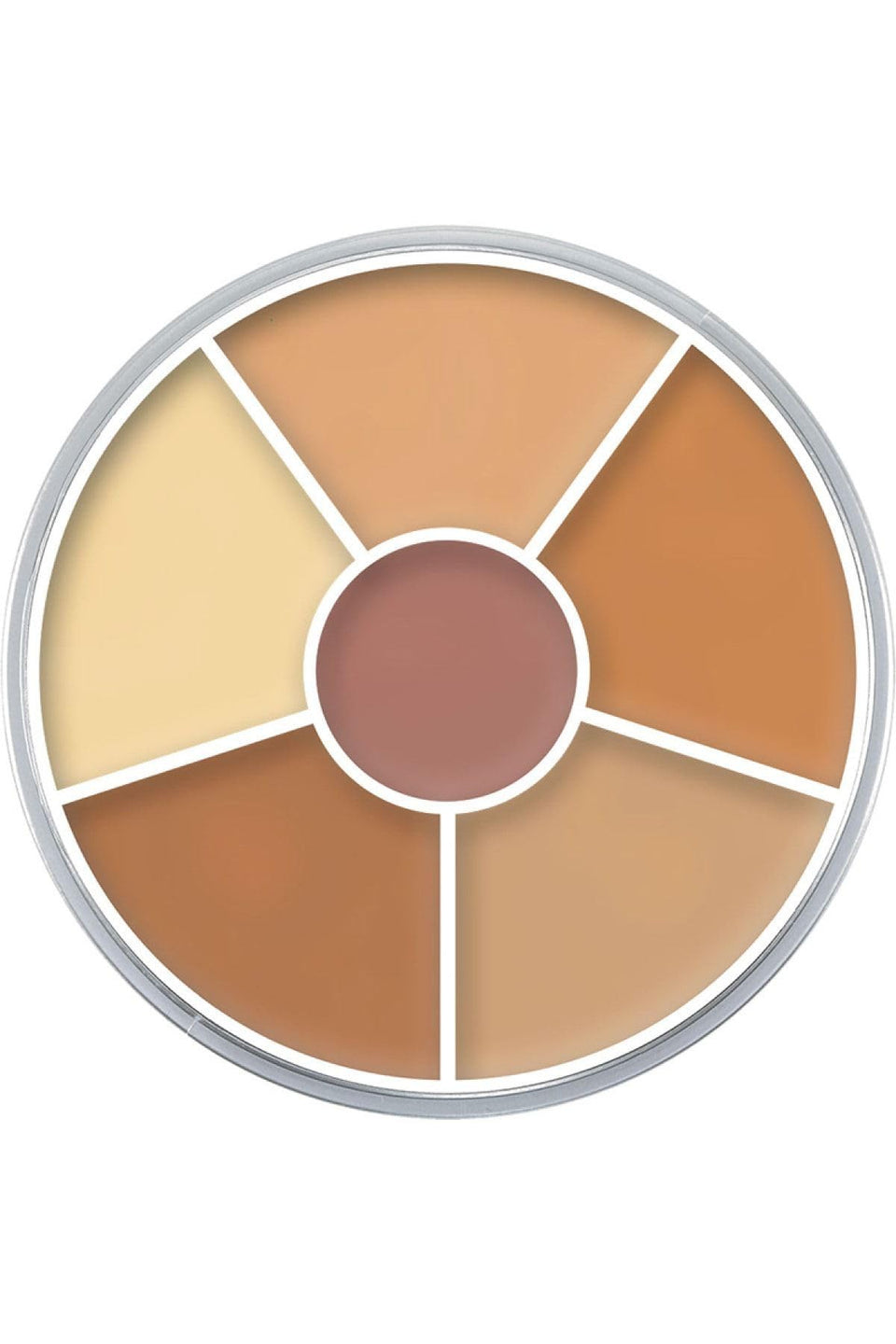 Kryolan Concealer Circle No.3 six-color palette for flawless coverage and complexion correction