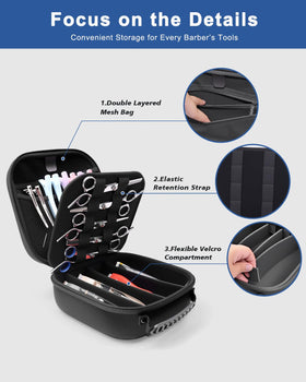 Krypthos compact portable grooming case fits in luggage or a salon kit.