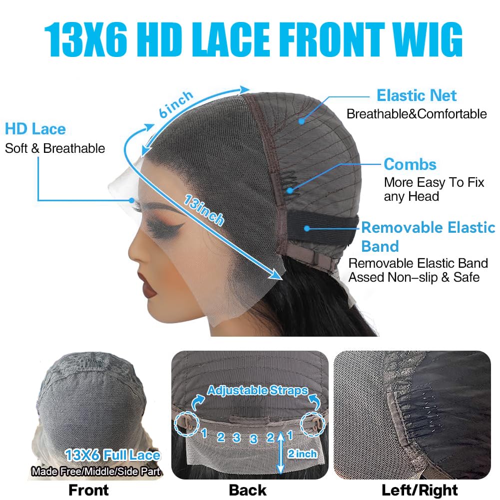 KTOOYKE 28-inch natural black wig for elegant daily wear.