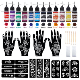 KUBOKA ink bottles with vivid colors for safe temporary tattoos on skin