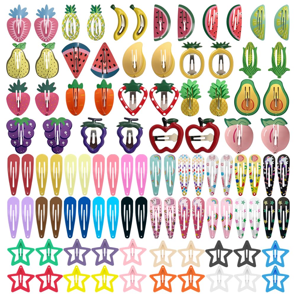 KUBOM 100pc snap hair clips close-up showing durability for daily wear.