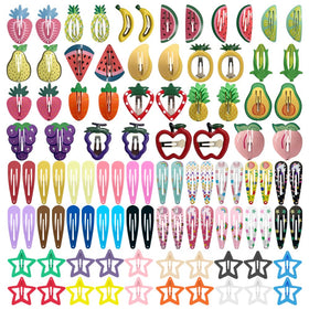 KUBOM 100pc snap hair clips close-up showing durability for daily wear.