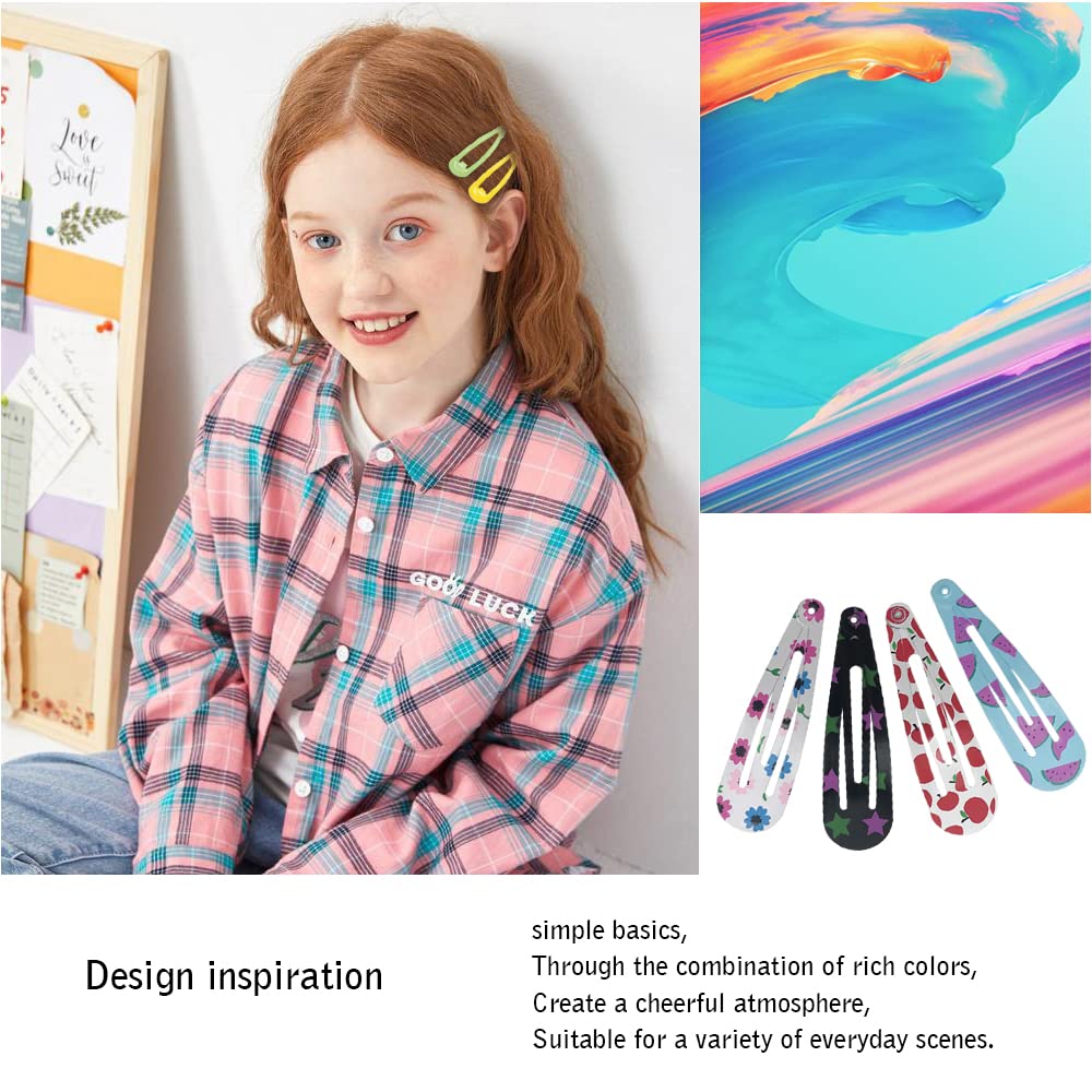 KUBOM fruity metal barrettes in assorted colors for versatile toddler hairstyles.