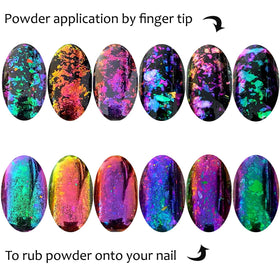 KUKA chameleon glitter flakes jar 2 for color-shifting nail finishes