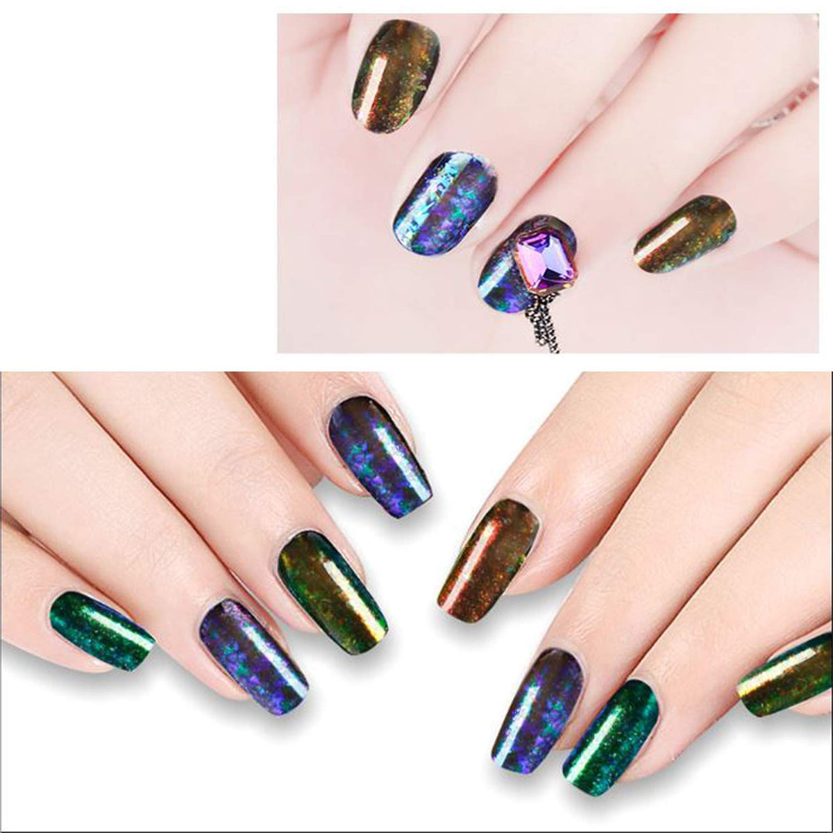 KUKA chameleon glitter flakes jar 5 for easy DIY nail art results