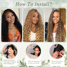 KULYMUWIG Long braiding hair 16-26in for flexible updos.