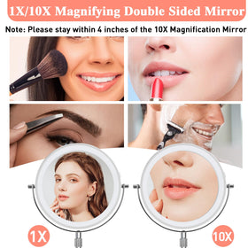 KuMers mirror with 360-degree rotation and adjustable height makes grooming comfortable
