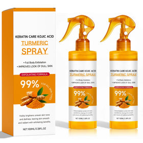 KUNAL Peel Shot Keratin Turmeric Spray bottle for easy exfoliation