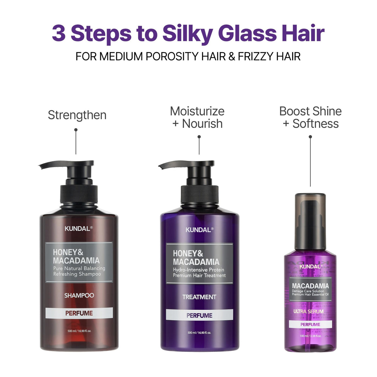 KUNDAL hair health tips with post-use shine.