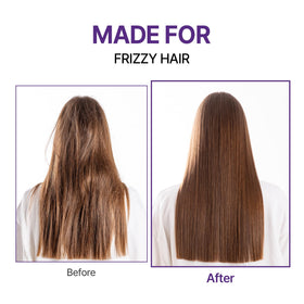 KUNDAL serum applied evenly on frizz-prone hair.