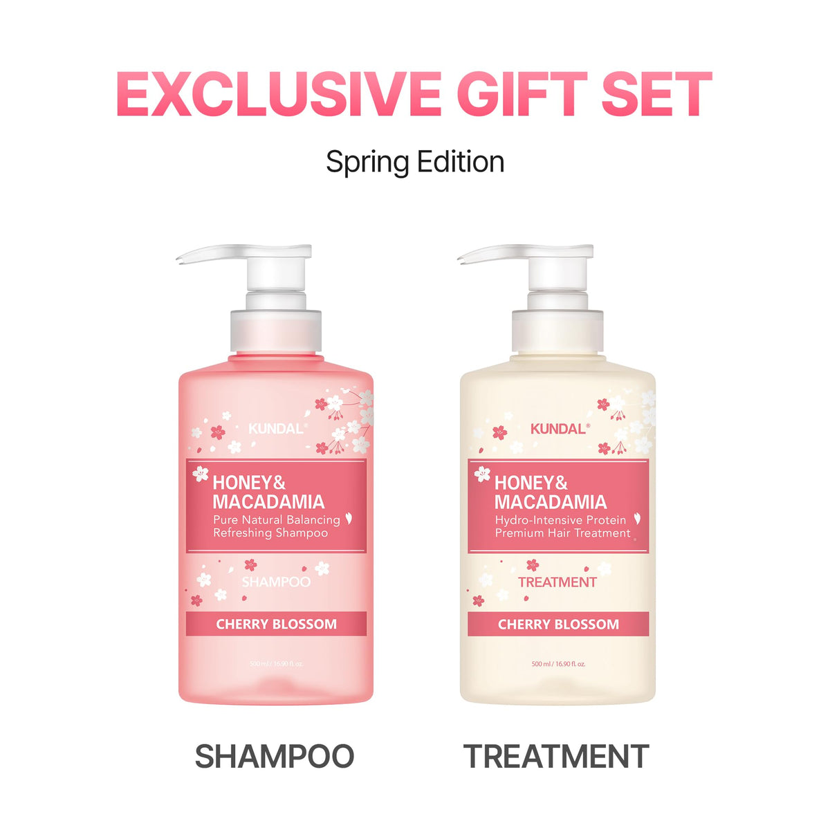 KUNDAL lifestyle shot on bathroom shelf with cherry blossom branding