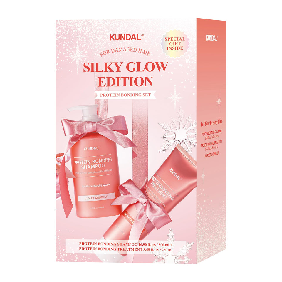 KUNDAL Protein Bonding Shampoo bottle showing nourishing care for damaged hair