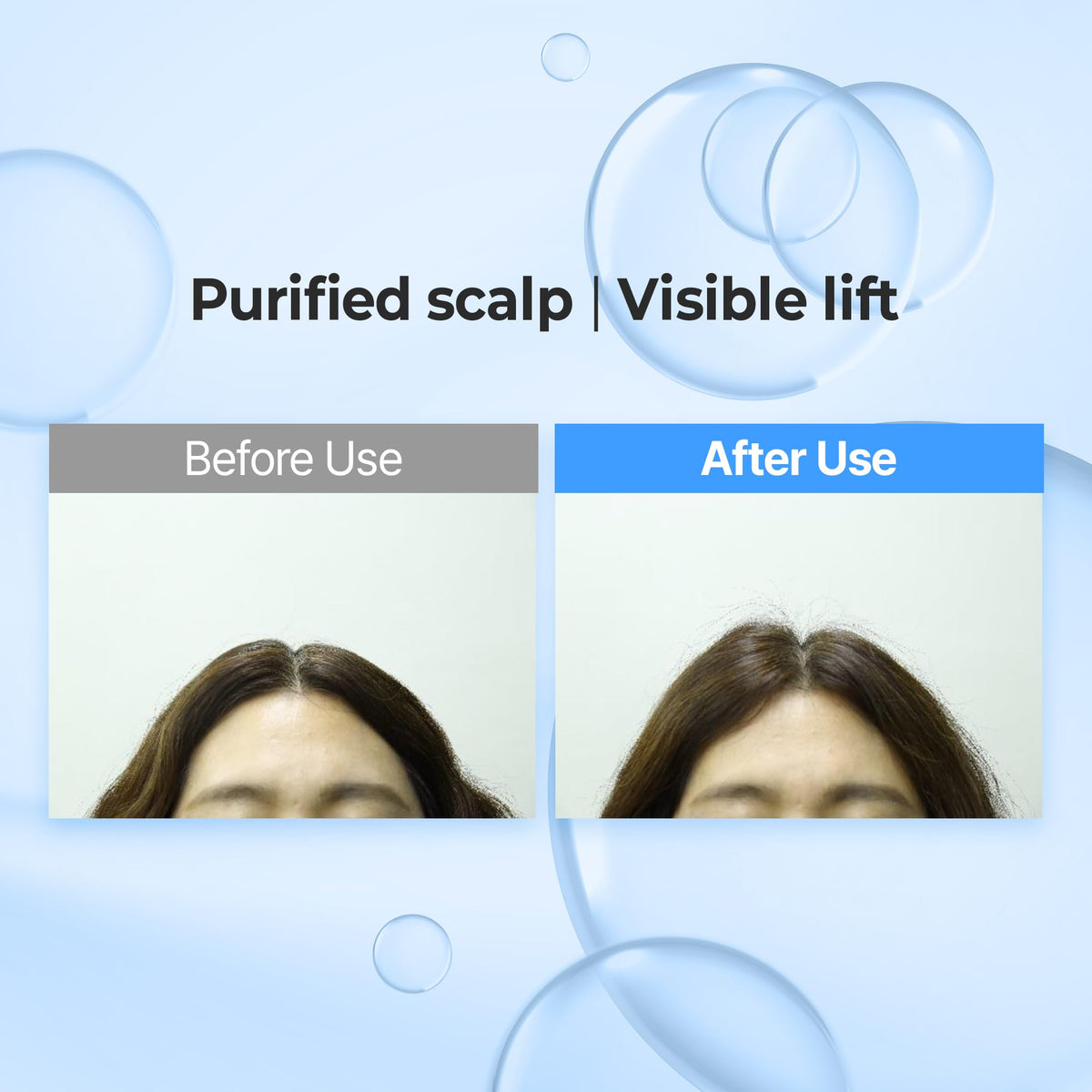KUNDAL Shampoo foam lather close-up highlights airy texture and lightweight volume.