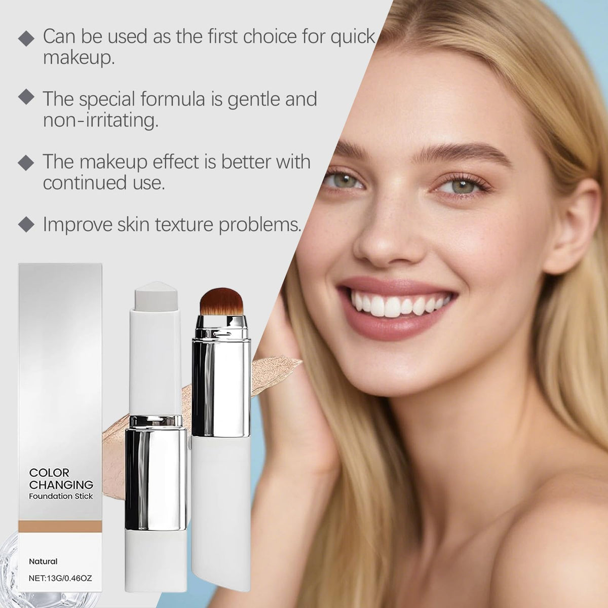 KunMan buildable-coverage swatch demonstrates medium to full coverage.