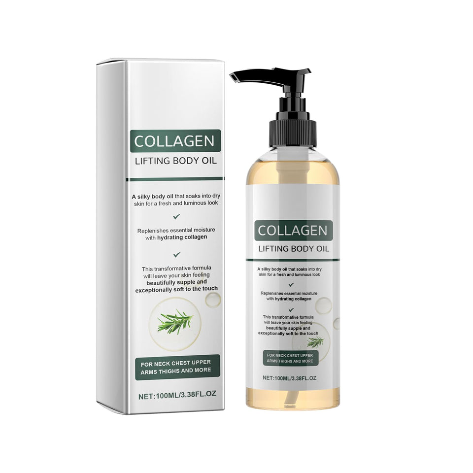 KunMan Collagen Lifting Body Oil shows a silky texture for fast hydration