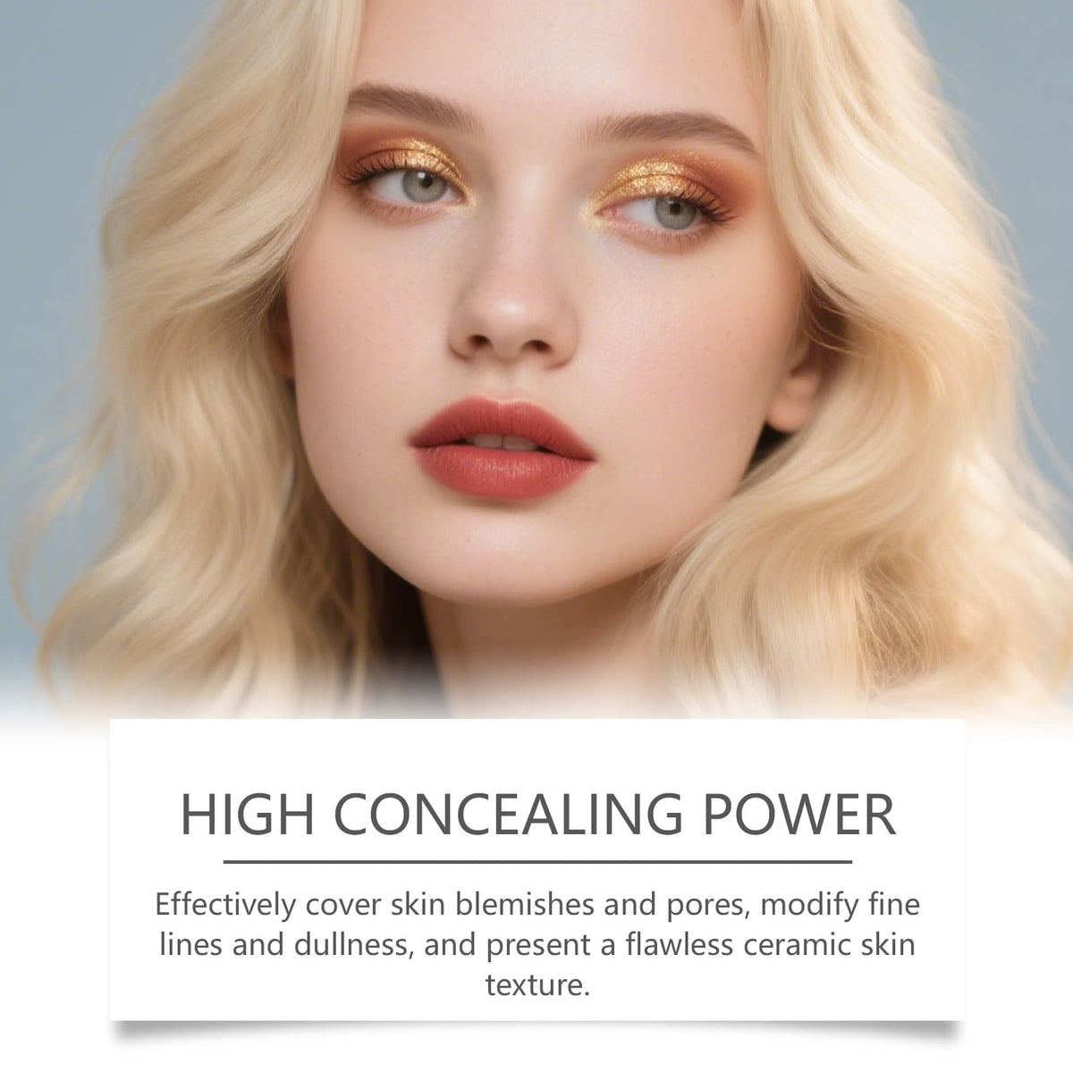 KunMan color-changing foundation stick with detachable brush for easy, airbrushed blending.