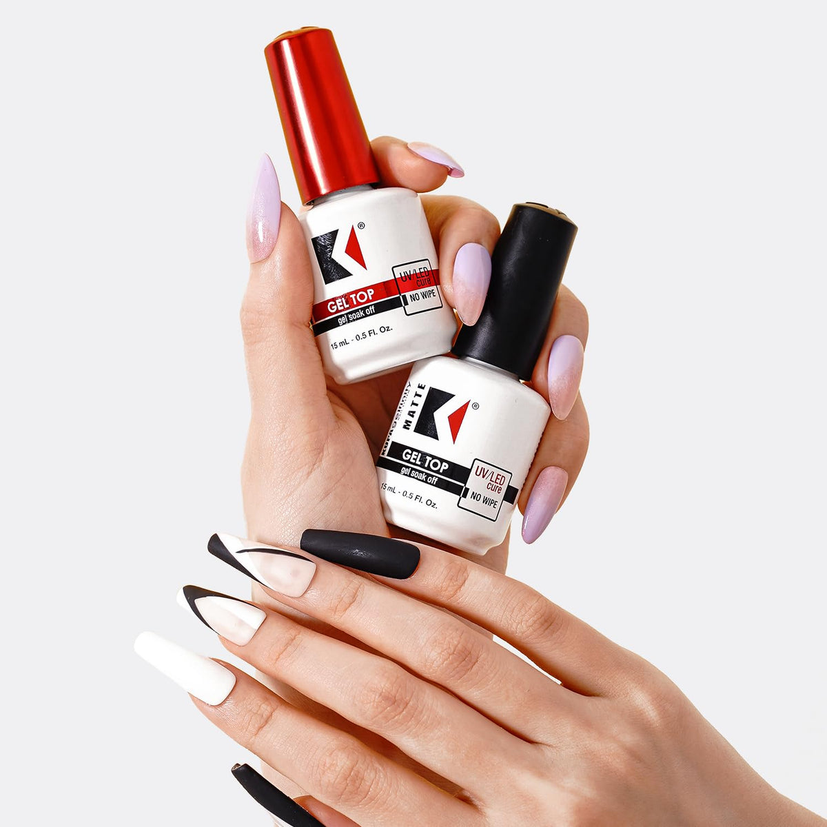 KUPA GelFinity clear top coat over color and nail art for protection
